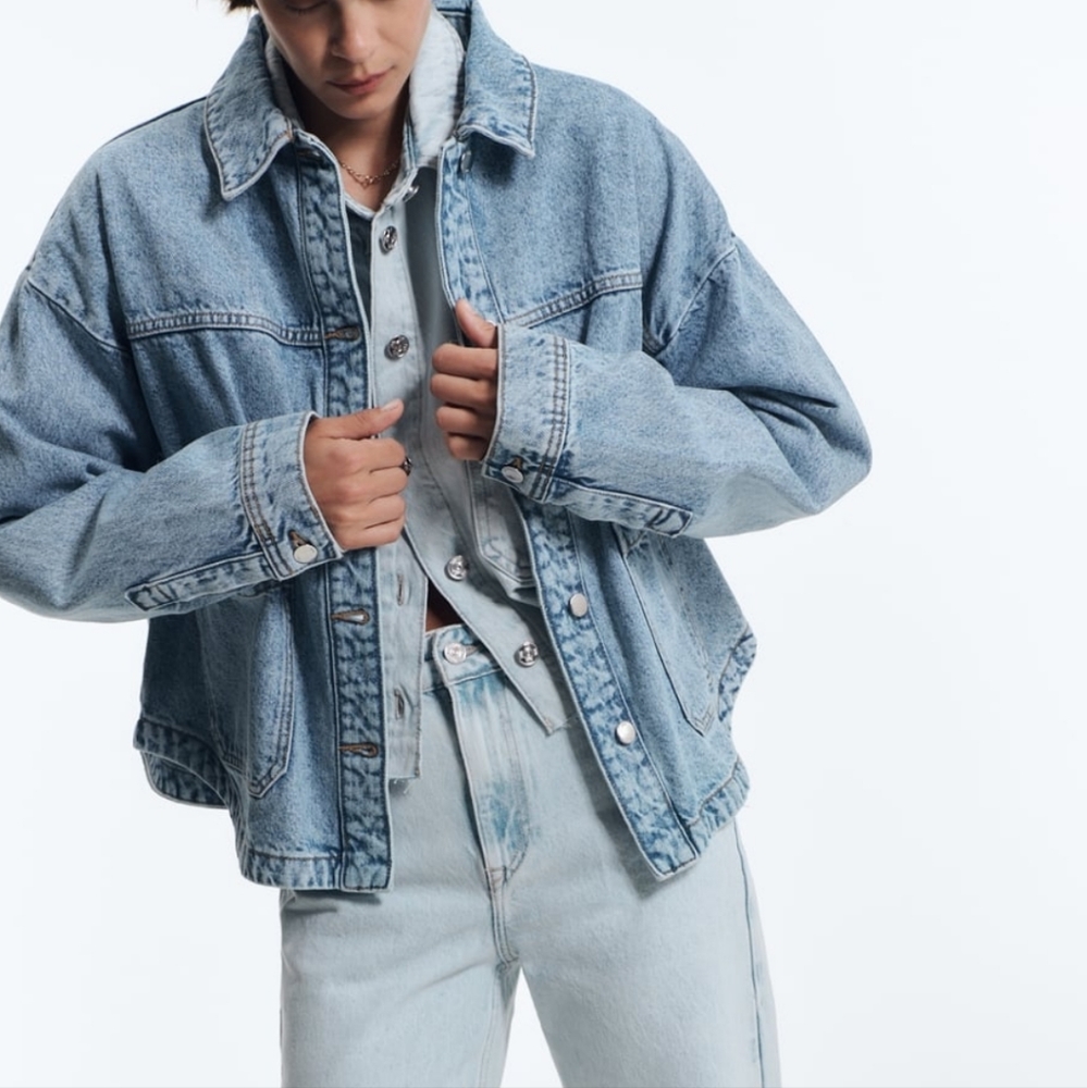 Zara denim patch jacket